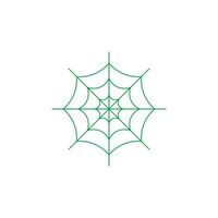 eps10 green vector spider line icon isolated on white background. spider net outline symbol in a simple flat trendy modern style for your website design, logo, pictogram, and mobile application