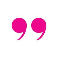 eps10 pink vector quotation mark icon isolated on white background. double quotes symbol in a simple flat trendy modern style for your website design, logo, UI, pictogram, and mobile application