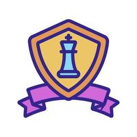 ilustración de contorno de vector de icono de logotipo de ajedrez