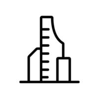 skyscraper icon vector. Isolated contour symbol illustration vector