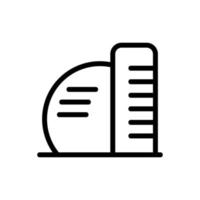 skyscraper icon vector. Isolated contour symbol illustration vector