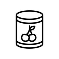 cherry canned icon vector outline illustration