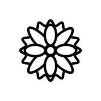 summer chrysanthemum icon vector outline illustration