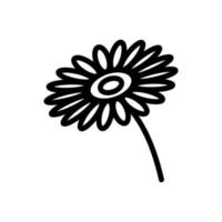 bright chrysanthemum icon vector outline illustration