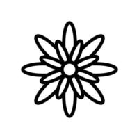 summer chrysanthemum icon vector outline illustration