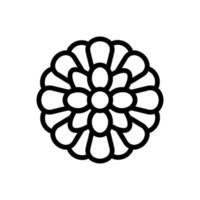 spring chrysanthemum icon vector outline illustration