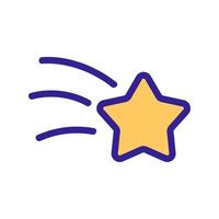 The shooting star is a vector icon. Isolated contour symbol illustration