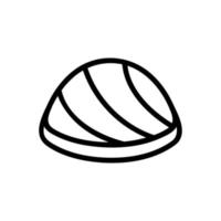 vector de icono de pastel de cupcake de chocolate. ilustración de símbolo de contorno aislado