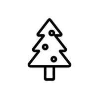 Christmas tree icon vector. Isolated contour symbol illustration vector