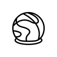 chocolate in sphere form icon vector outline illustration