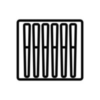 chopstick set icon vector outline illustration