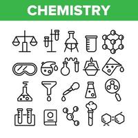 colección química elementos iconos conjunto vector