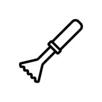 scrape knife icon vector outline illustration