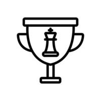 Cup winner chess icon vector outline illustration