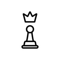 king chess figure icon vector outline illustration