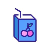 ilustración de contorno de vector de icono de jugo de cereza