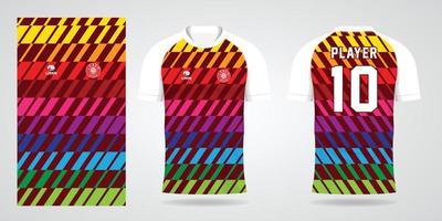 plantilla de diseño de deporte de camiseta de fútbol colorido vector