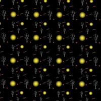 abstract seamless pattern moon halloween on black vector