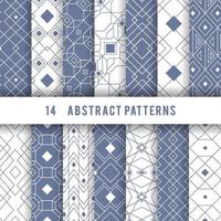 Collection of striped seamless geometric patterns. Digital design. vector