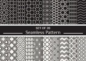 Set of Geometric seamless patterns. Abstract geometric hexagonal graphic design print 3d cubes pattern. Seamless geometric cubes pattern. vector