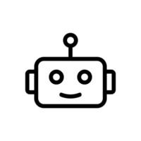 Chat bot icon vector. Isolated contour symbol illustration vector