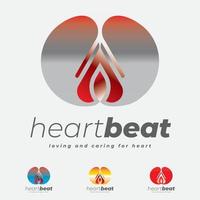 logotipo de la fundación de cardiología y corazón vector