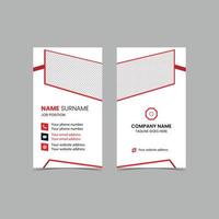 Double-sided Vector Modern Creative and Clean Business Card template. Portrait and landscape orientation. Horizontal and vertical layout. Vector illustration