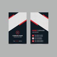 Double-sided Vector Modern Creative and Clean Business Card template. Portrait and landscape orientation. Horizontal and vertical layout. Vector illustration