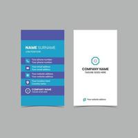 Double-sided Vector Modern Creative and Clean Business Card template. Portrait and landscape orientation. Horizontal and vertical layout. Vector illustration