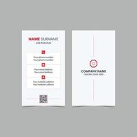 Double-sided Vector Modern Creative and Clean Business Card template. Portrait and landscape orientation. Horizontal and vertical layout. Vector illustration