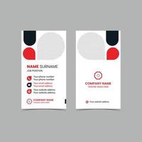 Double-sided Vector Modern Creative and Clean Business Card template. Portrait and landscape orientation. Horizontal and vertical layout. Vector illustration