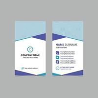 Double-sided Vector Modern Creative and Clean Business Card template. Portrait and landscape orientation. Horizontal and vertical layout. Vector illustration