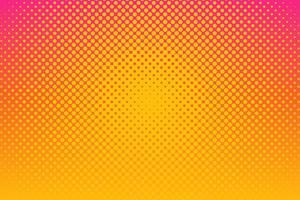 Pink yellow pop art background with halftone dots in retro comic style. Vector illustration.