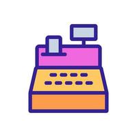 Cashier icon vector. Isolated contour symbol illustration vector