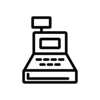 Cashier icon vector. Isolated contour symbol illustration vector