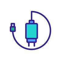 waiting time while device charging icon vector outline illustration