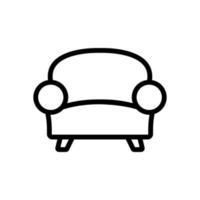 Home sofa icon vector. Isolated contour symbol illustration vector