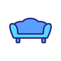 vector de icono de sofá temporal. ilustración de símbolo de contorno aislado