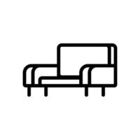 Home sofa icon vector. Isolated contour symbol illustration vector