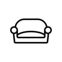 Home sofa icon vector. Isolated contour symbol illustration vector