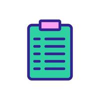 Courier list icon vector. Isolated contour symbol illustration vector