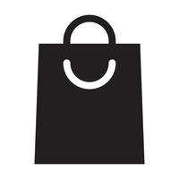icono de vector de bolsa de compras aislado en fondo blanco para diseño gráfico, logotipo, sitio web, redes sociales, aplicación móvil, ilustración