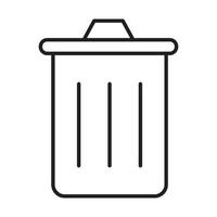 trash can icon vector for graphic design, logo, website, social media, mobile app, UI illustration