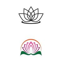 Beauty Vector lotus flowers design logo Template icon