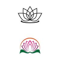 Beauty Vector lotus flowers design logo Template icon