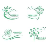 Dandelion flower logo vector template design