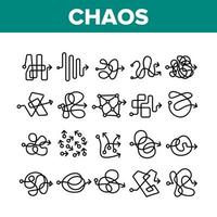 Chaos Arrow Movement Collection Icons Set Vector