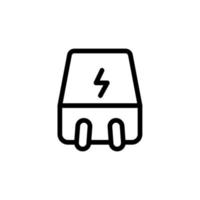 power supply unit icon vector outline illustration