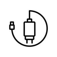 waiting time while device charging icon vector outline illustration