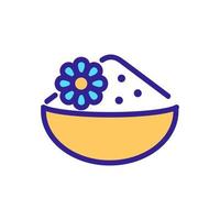 chamomile in bowl icon vector outline illustration